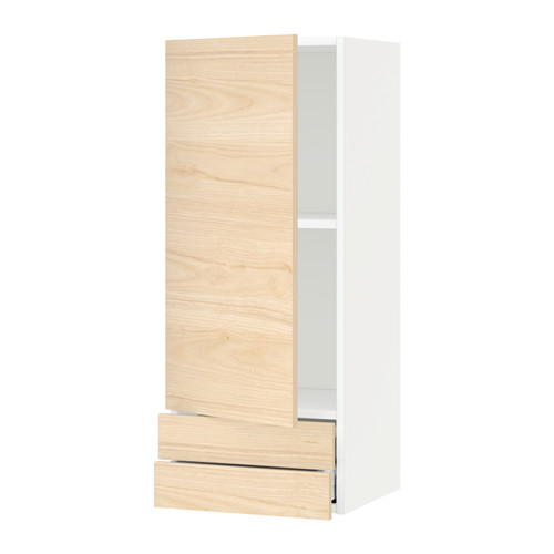 METOD/MAXIMERA wall cabinet with door/2 drawers