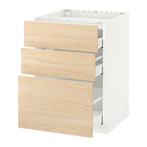 METOD/MAXIMERA base cab f hob/3 fronts/3 drawers