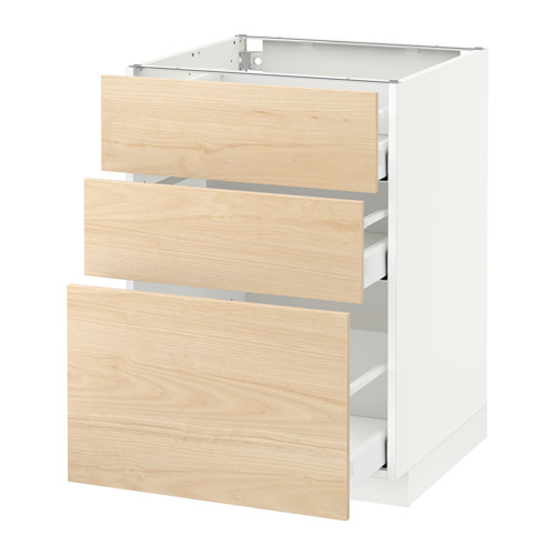 METOD/MAXIMERA base cabinet with 3 drawers