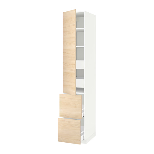 METOD/MAXIMERA hi cab w shlvs/4 drawers/dr/2 frnts