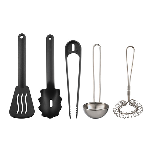 DUKTIG 5-piece toy kitchen utensil set