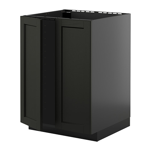 METOD base cabinet for sink + 2 doors
