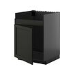 Black-grey-black stained