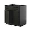 Black-grey-black stained