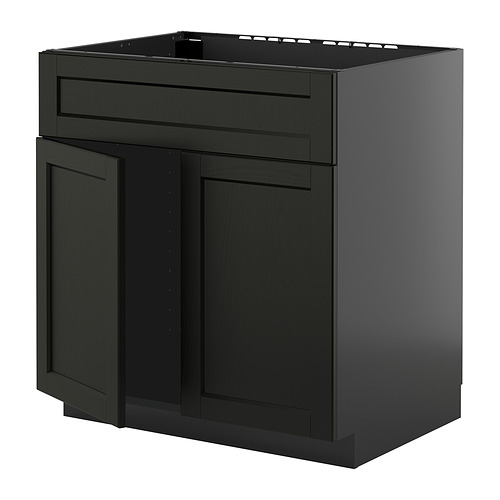 METOD base cabinet f sink w 2 doors/front