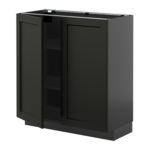METOD base cabinet with shelves/2 doors