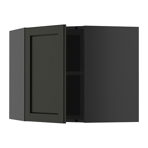 METOD corner wall cabinet with shelves