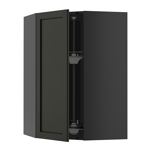 METOD corner wall cabinet with carousel