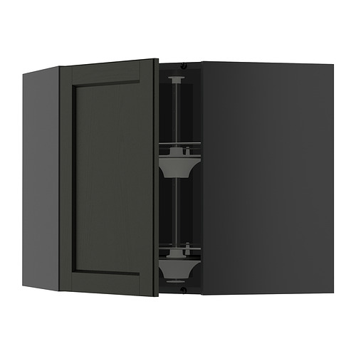 METOD corner wall cabinet with carousel