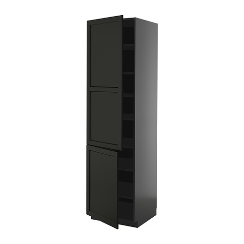 METOD high cabinet with shelves/2 doors