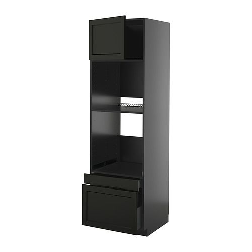 METOD/KNIVSHULT, hár skápur f/ofn/örb-/ofn m/hu/2skú