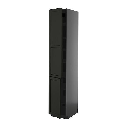 METOD high cabinet with shelves/2 doors