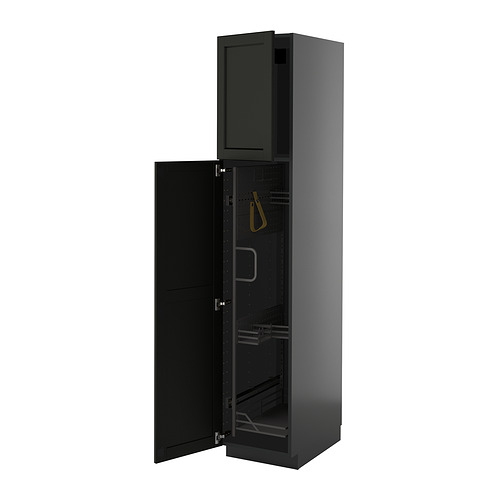 METOD high cabinet with cleaning interior