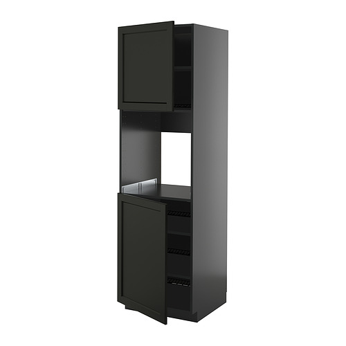 METOD high cab f oven w 2 doors/shelves