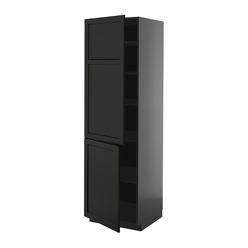 METOD high cabinet with shelves/2 doors