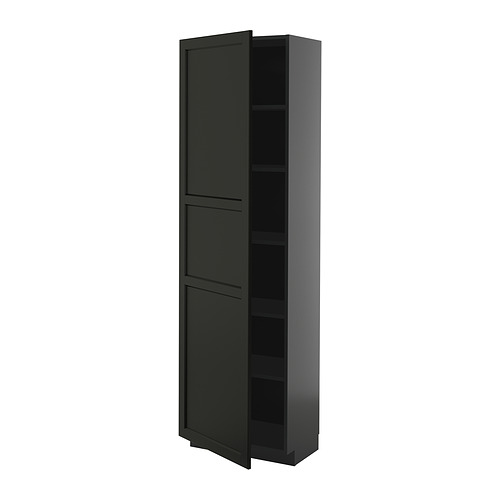 METOD high cabinet with shelves