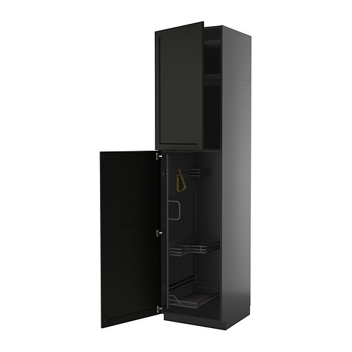METOD high cabinet with cleaning interior