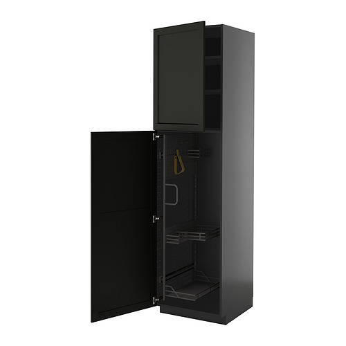 METOD high cabinet with cleaning interior