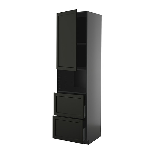 METOD/KNIVSHULT hi cab f micro w door/2 drawers