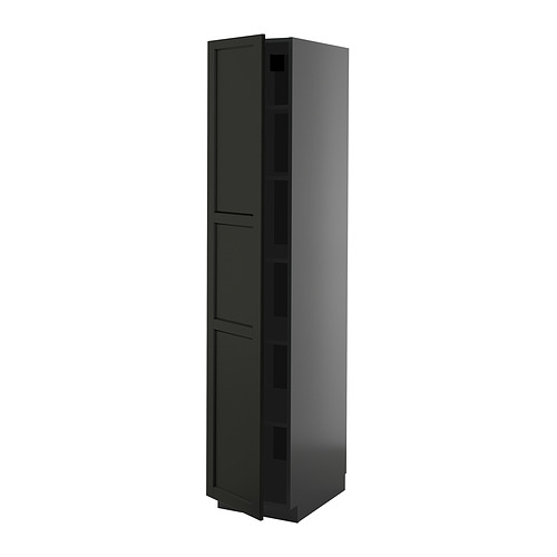 METOD high cabinet with shelves