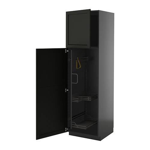 METOD high cabinet with cleaning interior