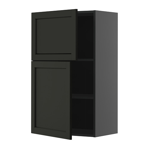METOD wall cabinet with shelves/2 doors