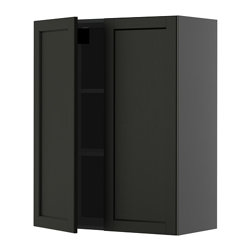 METOD wall cabinet with shelves/2 doors