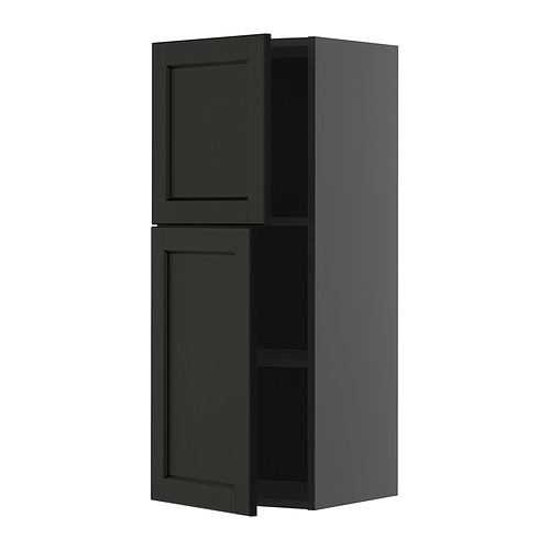 METOD wall cabinet with shelves/2 doors