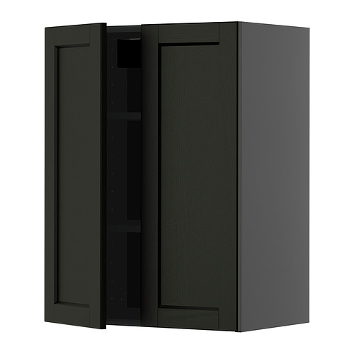 METOD wall cabinet with shelves/2 doors