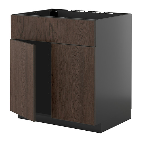METOD base cabinet f sink w 2 doors/front