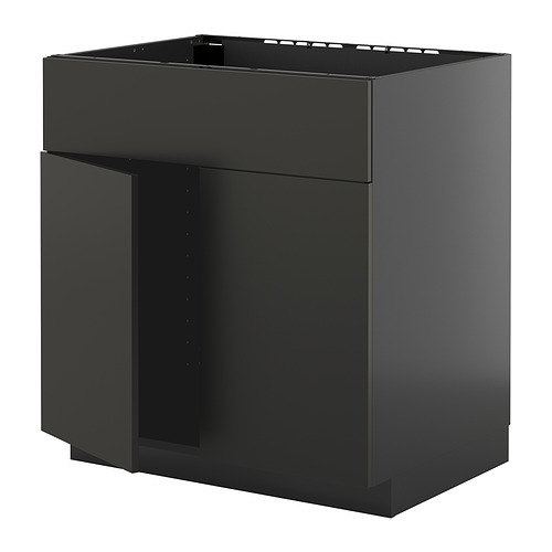 METOD base cabinet f sink w 2 doors/front