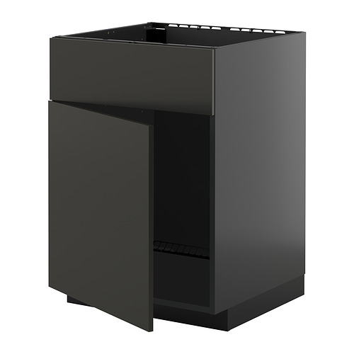 METOD base cabinet f sink w door/front