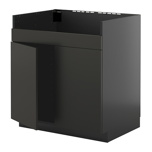 METOD base cab f HAVSEN double bowl sink