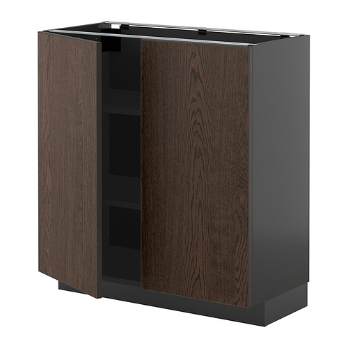 METOD base cabinet with shelves/2 doors