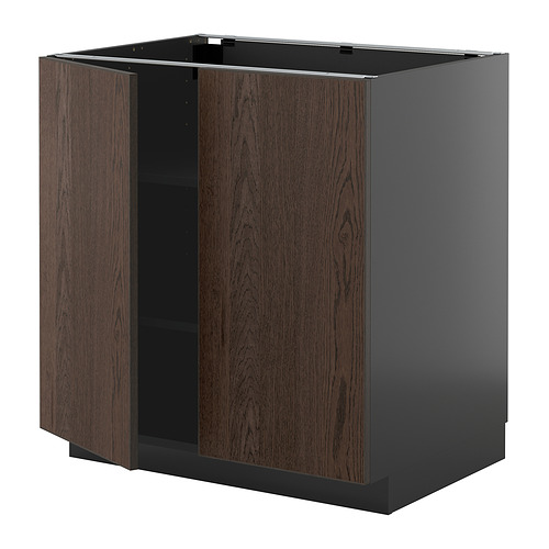 METOD base cabinet with shelves/2 doors