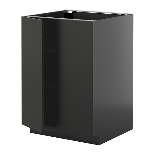 METOD base cabinet with shelves/2 doors
