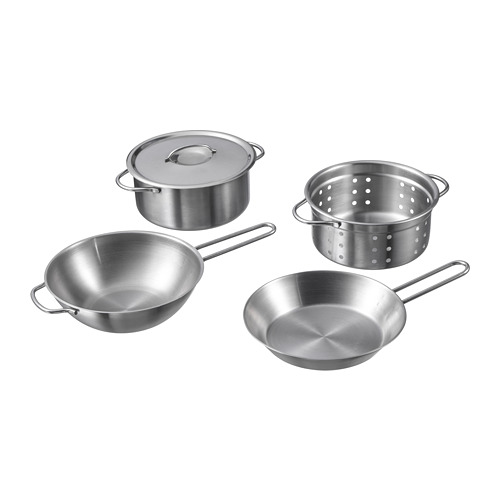 DUKTIG, 5-piece toy cookware set