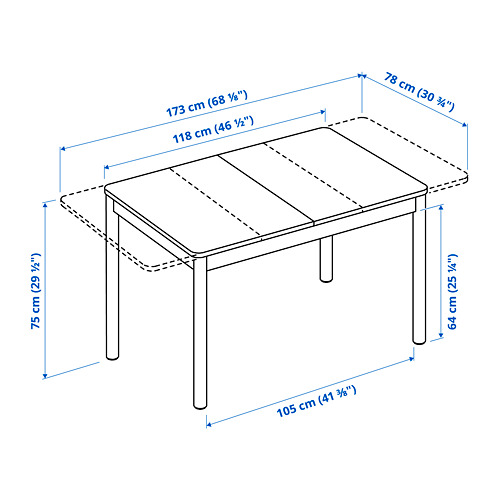RÖNNINGE/KARLPETTER table and 4 chairs