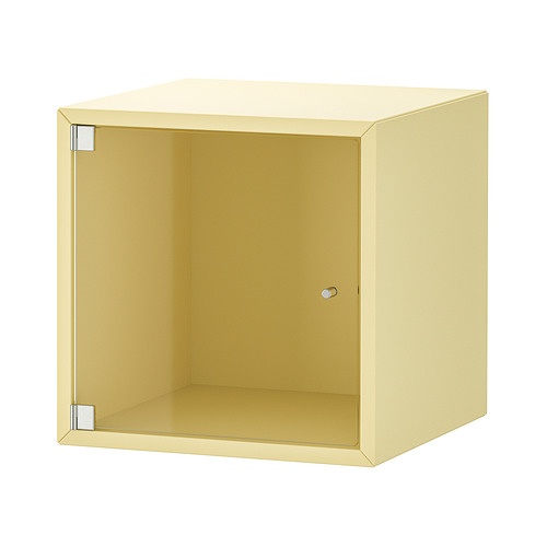 EKET, wall cabinet with glass door