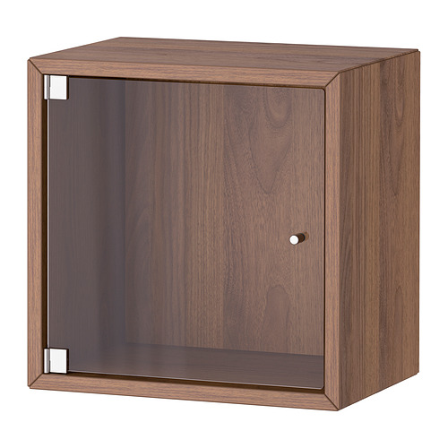EKET, wall cabinet with glass door