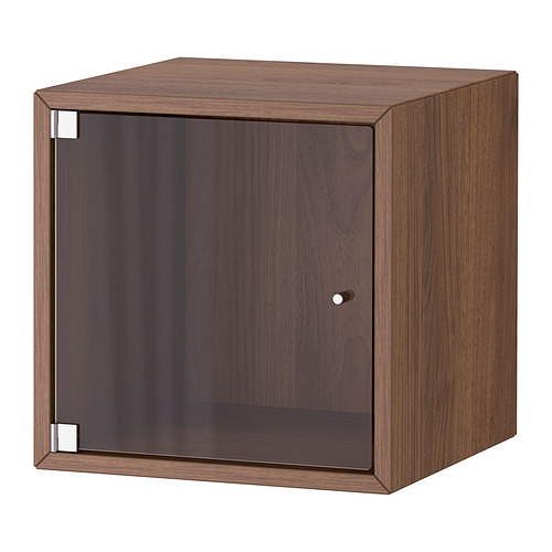 EKET, wall cabinet with glass door