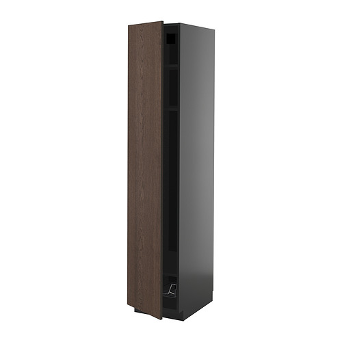 METOD high cabinet w shelves/wire basket