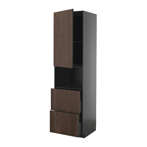 METOD/KNIVSHULT hi cab f micro w door/2 drawers