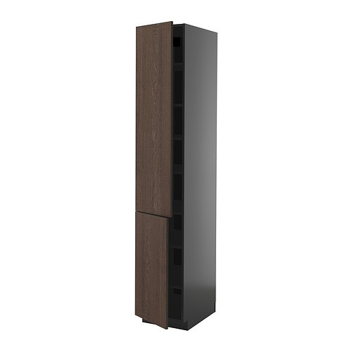 METOD high cabinet with shelves/2 doors