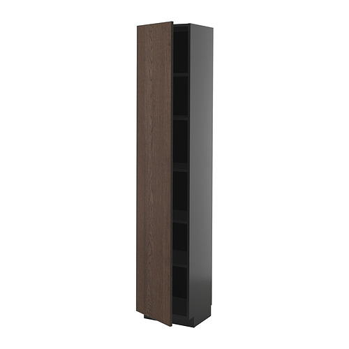 METOD high cabinet with shelves