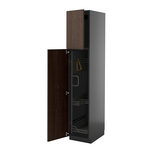 METOD high cabinet with cleaning interior