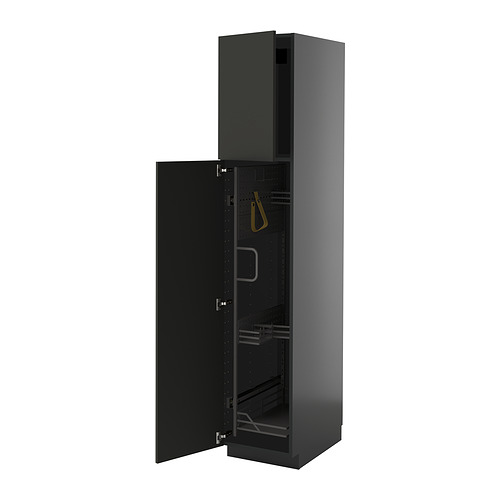 METOD high cabinet with cleaning interior
