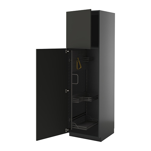 METOD high cabinet with cleaning interior