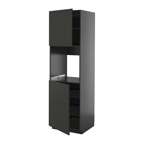 METOD high cab f oven w 2 doors/shelves