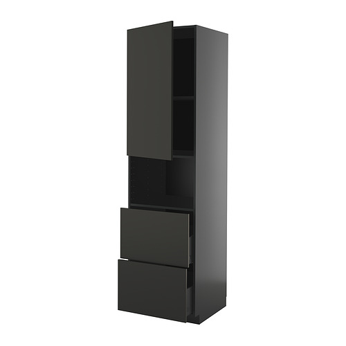 METOD/KNIVSHULT hi cab f micro w door/2 drawers